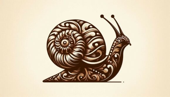 Bringing Vintage Charm to Life with Sepia Decorative Snail Digital Art