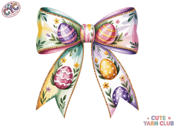 Coquette Decorative Easter Bow PNG: Elevating Your Spring Designs with Instant Digital Assets