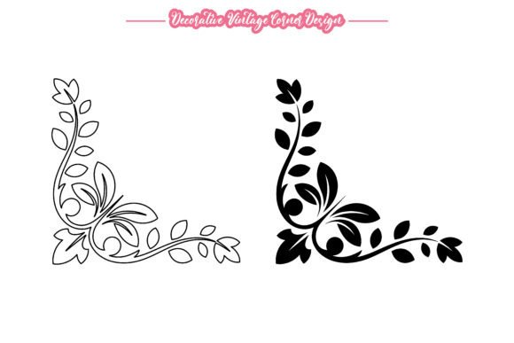 Corner Flourish Decorative Design: Elevating Visual Projects with Vintage Elegance