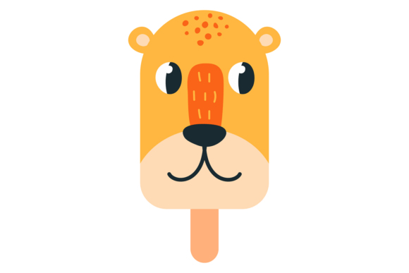 Cute Wild Cat Ice Cream Head Art Guide