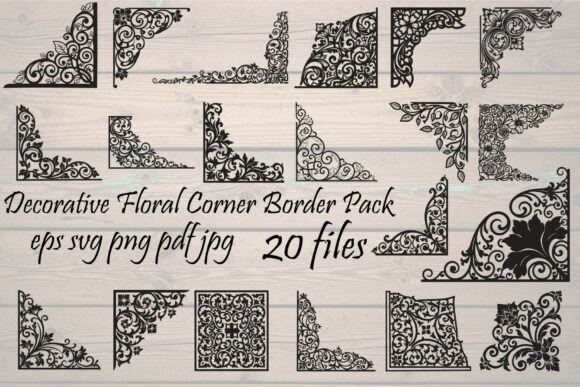 Decorative Floral Corner Border Designs
