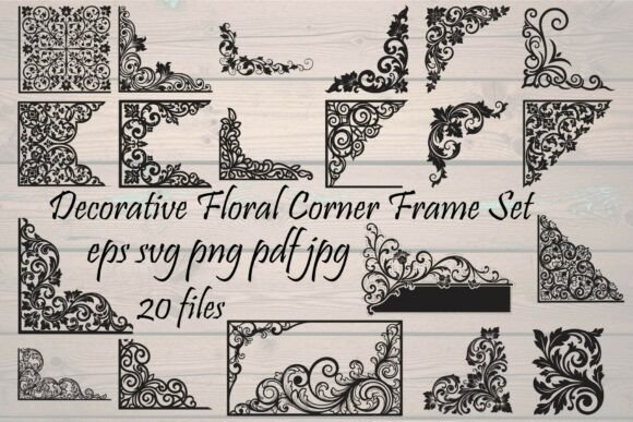 Decorative Floral Corner Frame Guide