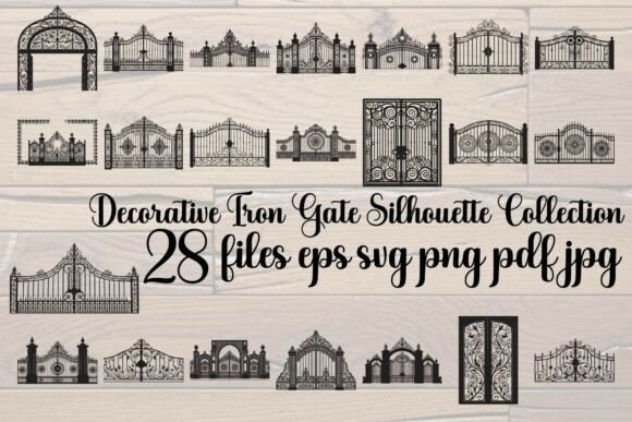 Decorative Iron Gate Bundle: 28 Elegant Designs