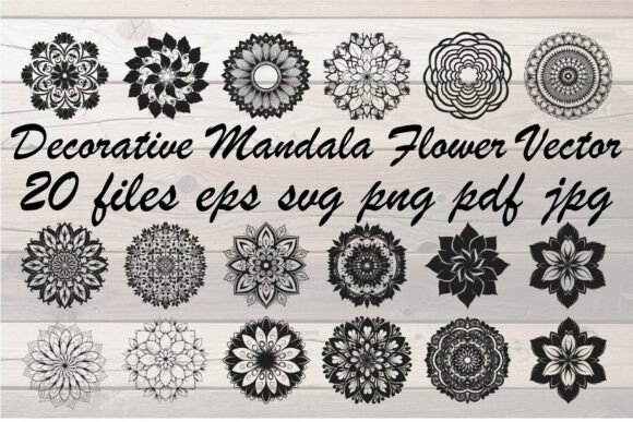 Decorative Mandala Flower Vector Bundle: A Versatile Resource for Designers and Crafters