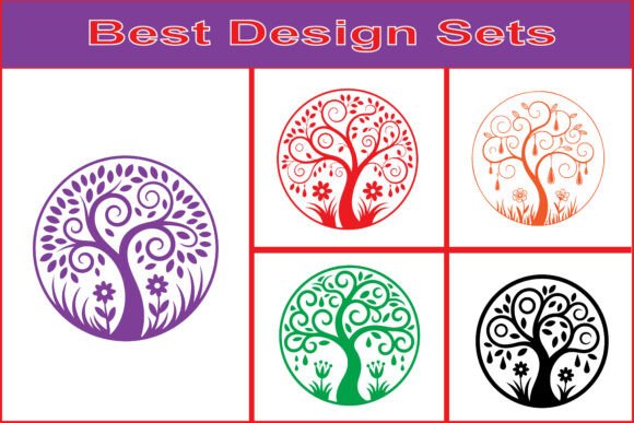 Decorative Tree Logo Vector Set Pack: A Versatile Branding Solution
