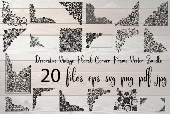 Decorative Vintage Floral Corner Frame: Elevating Design with Timeless Elegance