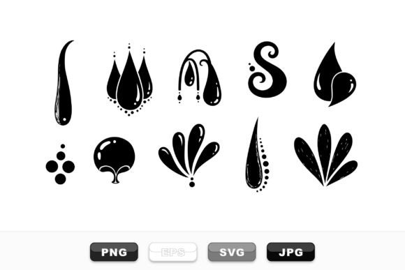 Decorative Waterdrop Vector Set Overview