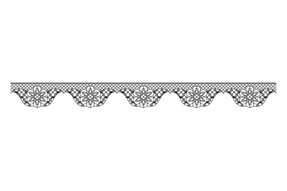 Elegant Lace Ornament: Decorative Vintage Textile Borders for Modern Design