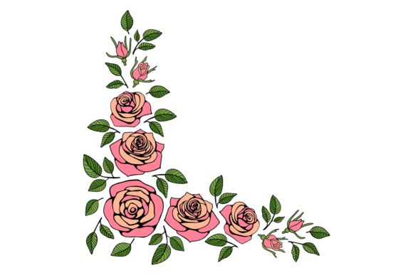 Elevating Digital Aesthetics: The Strategic Value of the Rose Decorative Corner Floral Element in Modern Design