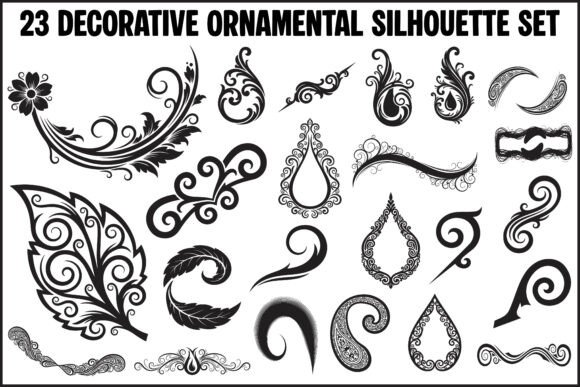 Elevating Visual Identity: The Strategic Value of the 23 Decorative Ornamental Silhouette Set
