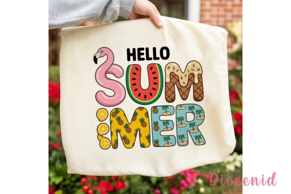 Evaluating Hello Summer Decorative Letters PNG for Commercial Design Projects