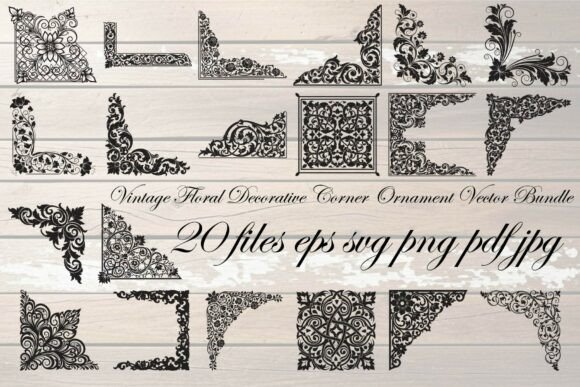 Evaluating the Vintage Floral Decorative Corner Vector Bundle for Professional Design Workflows