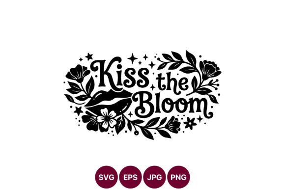 Kiss the Bloom: Elevating Designs with Floral Lips Vector Art