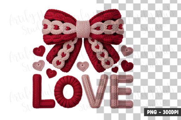 Love Bow Decorative Typography Clipart