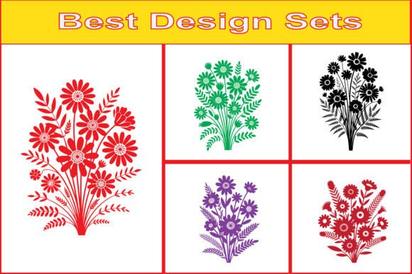 Practical Applications of the Floral Bouquet Decorative Vector Design Set