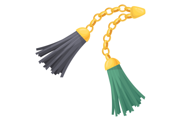 Tassel Charm Cartoon Icon: Elevating Digital Design with Decorative Chain Aesthetics