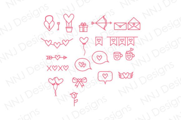 Valentine Outline SVG Set Guide
