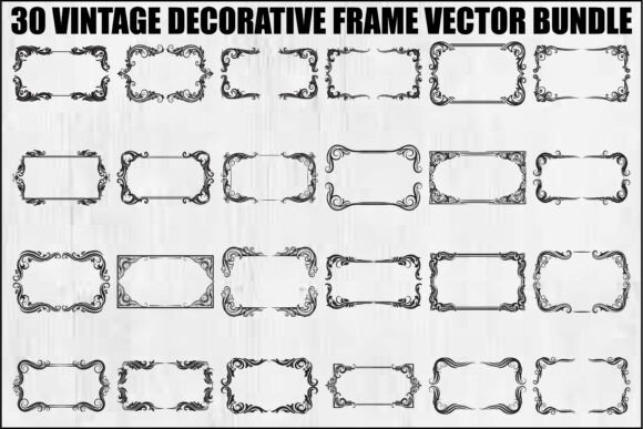 Vintage Decorative Frame Bundle: 30 Elegant Designs