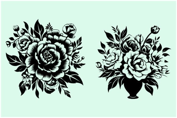 Wildflower Decorative Cut File Art